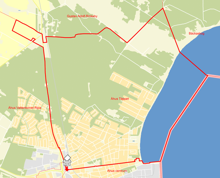 Karta över Åhus Täppet