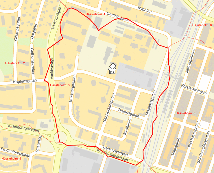 Karta över Hässleholm  3