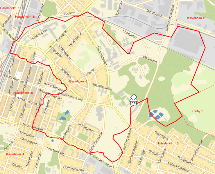 Karta över Hässleholm  6