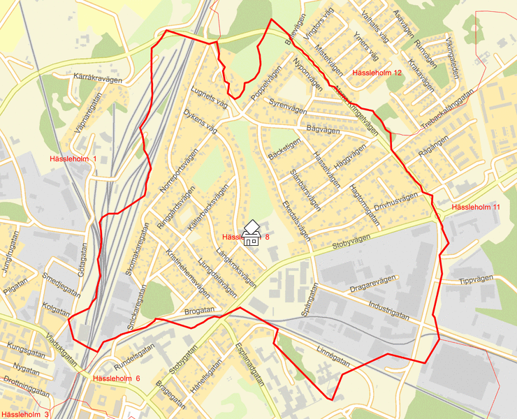 Karta över Hässleholm  8