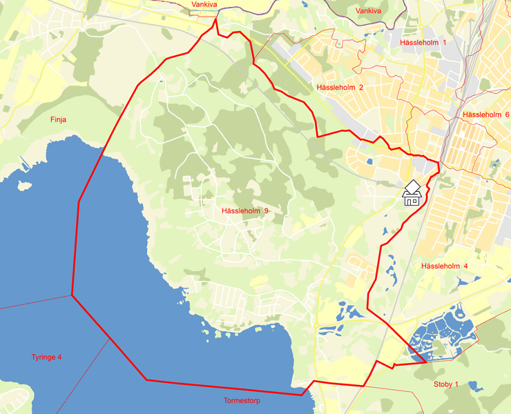 Karta över Hässleholm  9