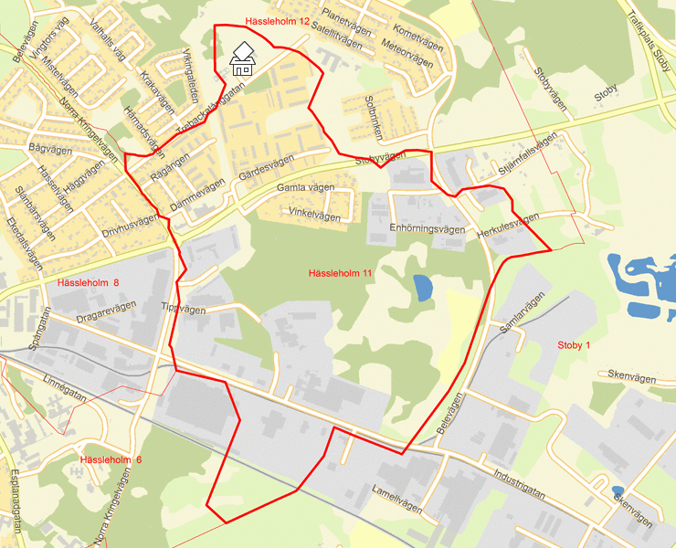 Karta över Hässleholm 11