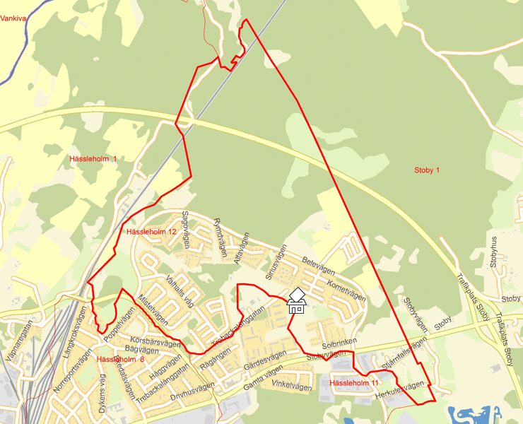 Karta över Hässleholm 12