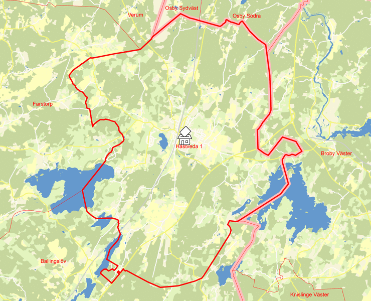Karta över Hästveda 1