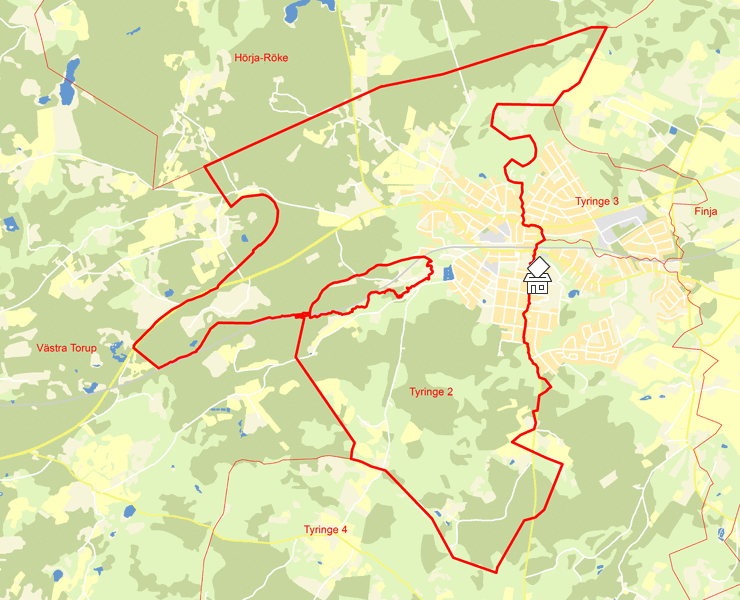 Karta över Tyringe 2