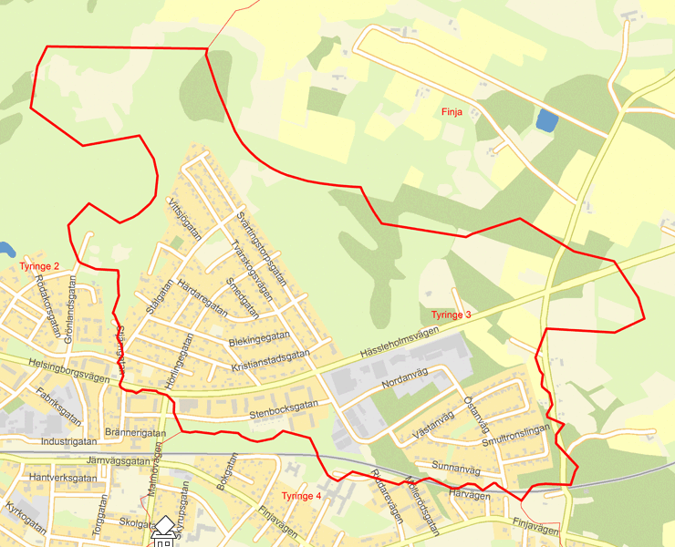 Karta över Tyringe 3