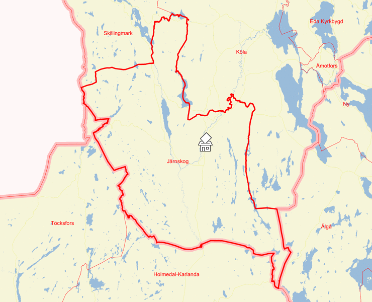 Karta över Järnskog