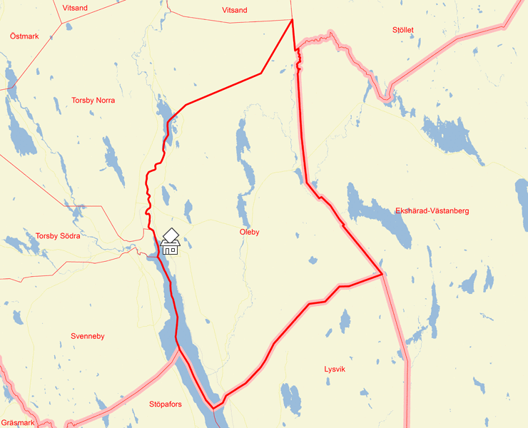Karta över Oleby