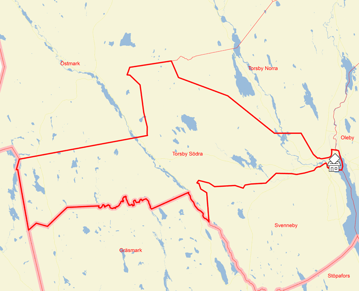 Karta över Torsby Södra