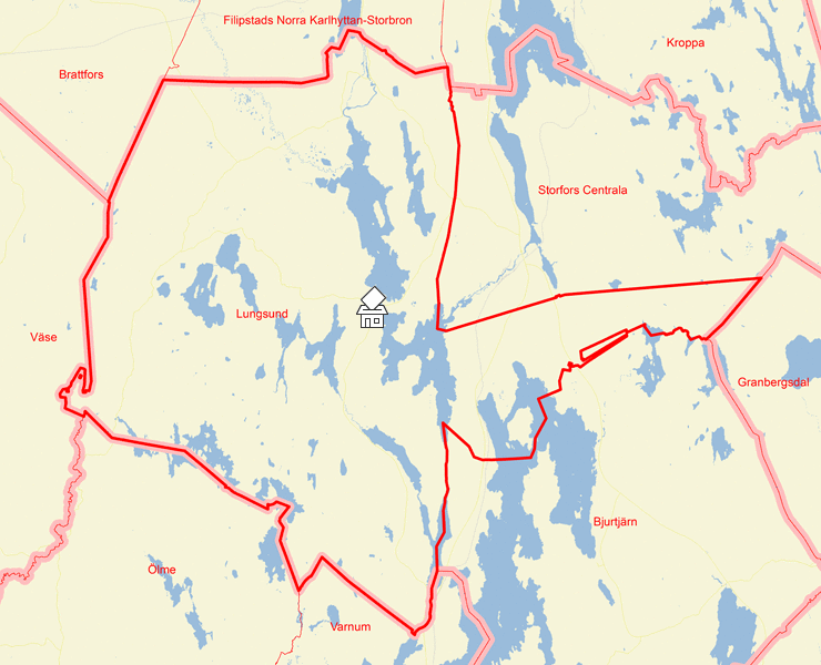 Karta över Lungsund