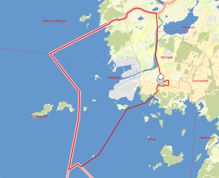Karta över Skoghall