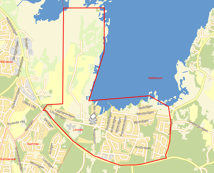 Karta över Lövnäs