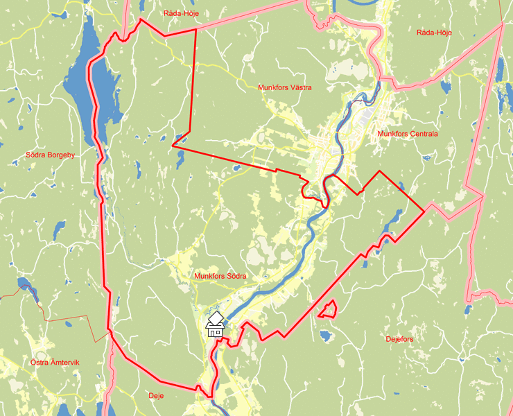 Karta över Munkfors Södra