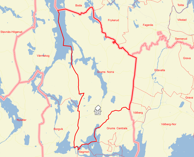 Karta över Grums  Norra