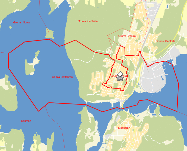 Karta över Gamla Slottsbron