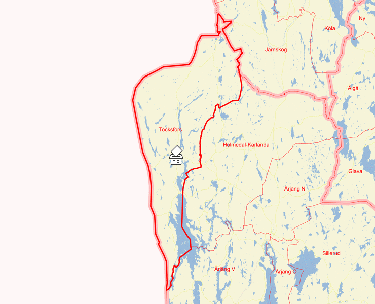 Karta över Töcksfors