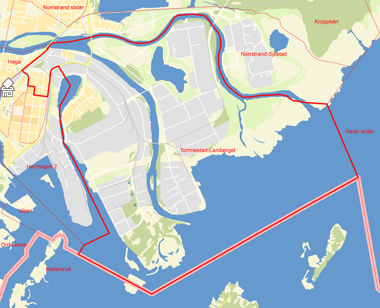 Karta över Torrmestad-Lamberget