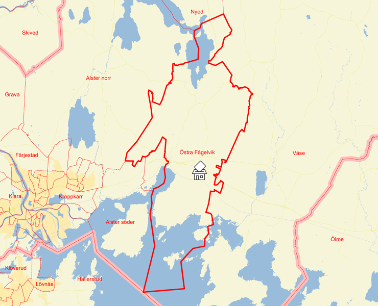 Karta över Östra Fågelvik