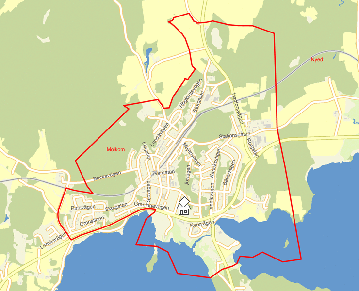Karta över Molkom