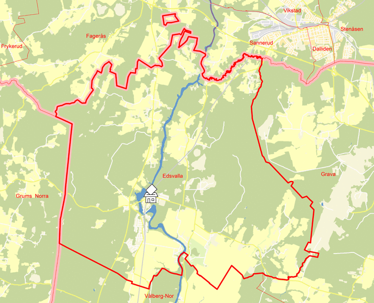 Karta över Edsvalla