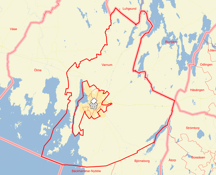Karta över Varnum