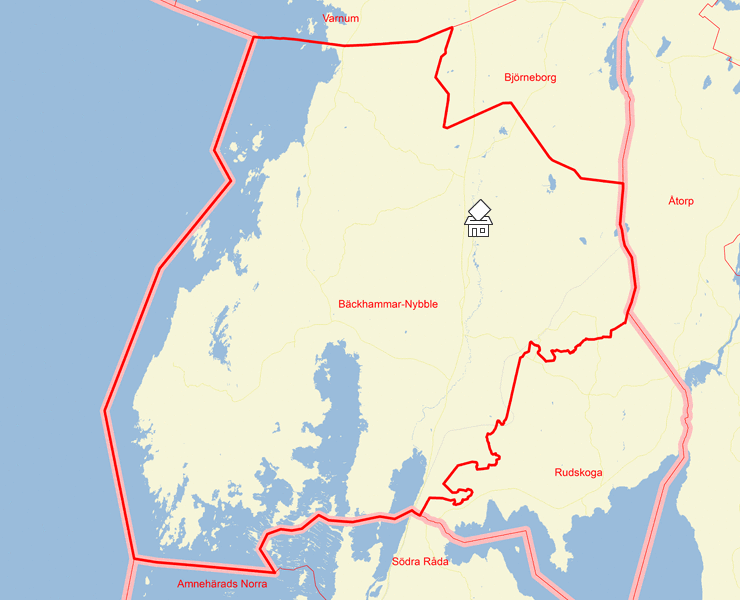 Karta över Bäckhammar-Nybble