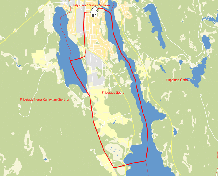 Karta över Filipstads Södra