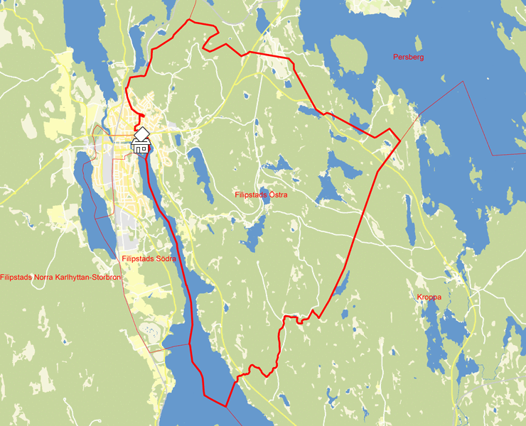Karta över Filipstads Östra