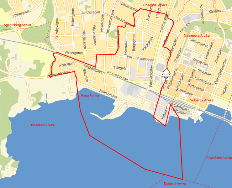 Karta över Haga Arvika