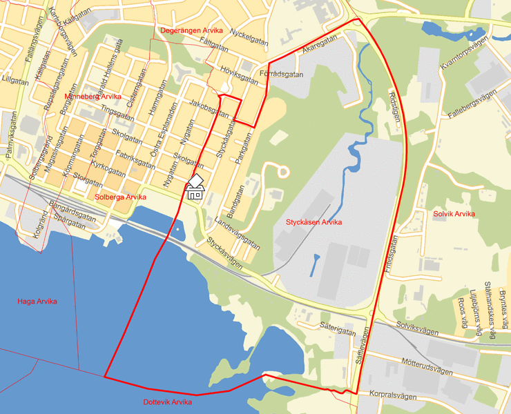 Karta över Styckåsen Arvika