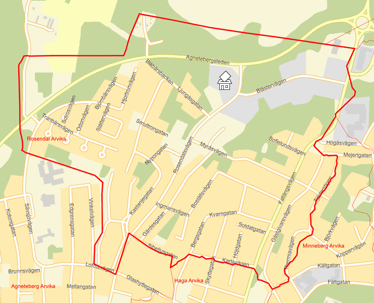 Karta över Rosendal Arvika