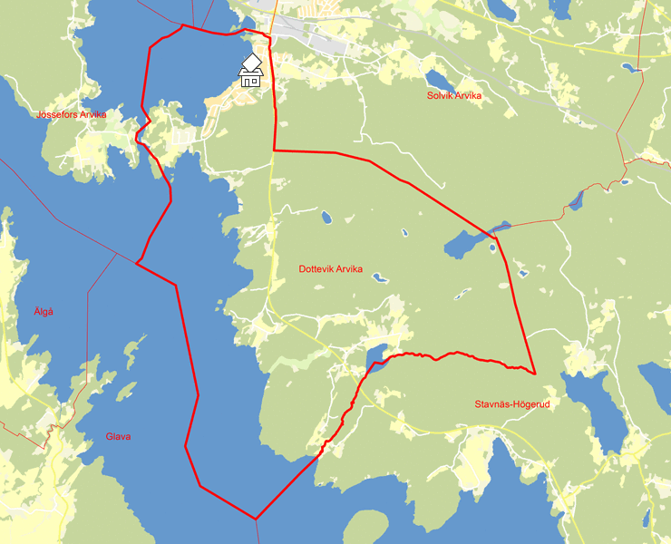 Karta över Dottevik Arvika