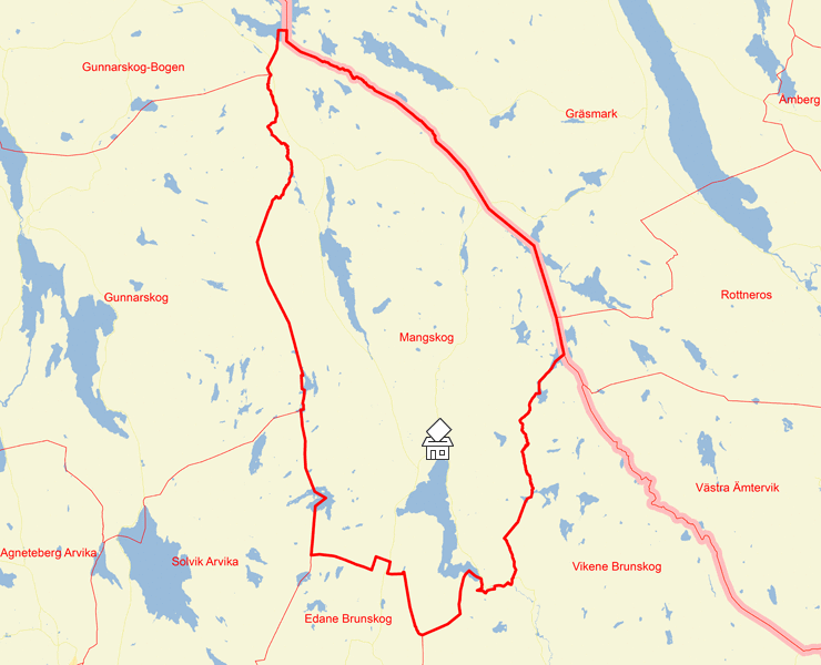 Karta över Mangskog
