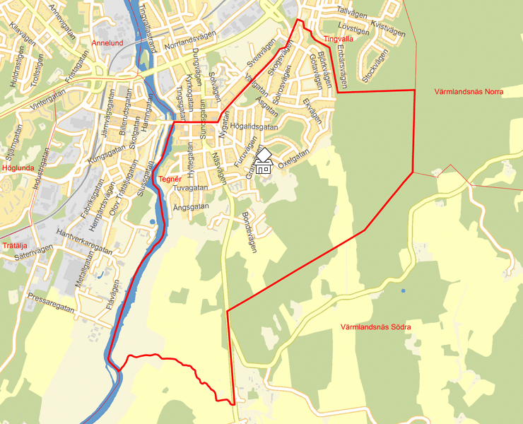 Karta över Tegnér