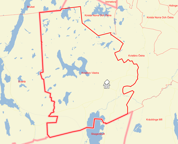 Karta över Kvistbro Västra