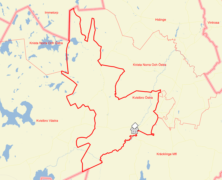 Karta över Kvistbro Östra