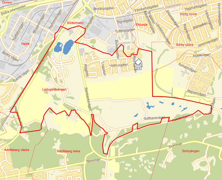Karta över Ladugårdsängen