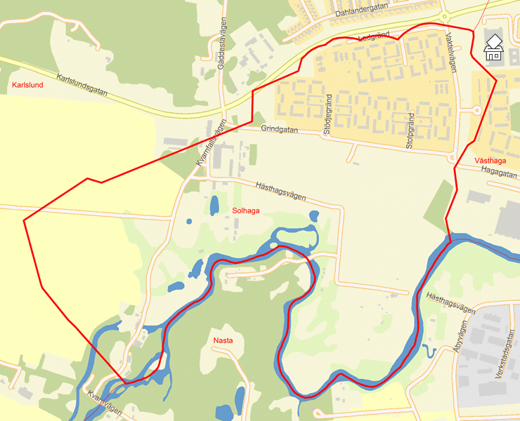 Karta över Solhaga