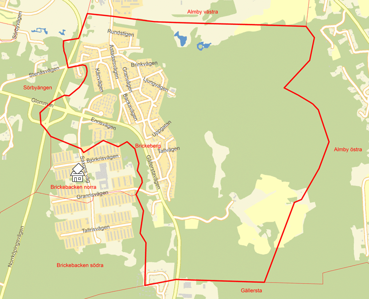 Karta över Brickeberg