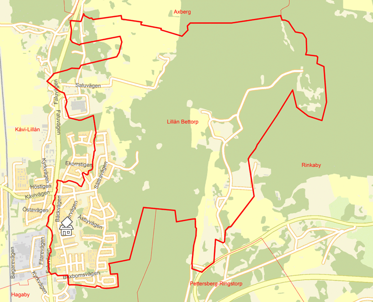 Karta över Lillån Bettorp