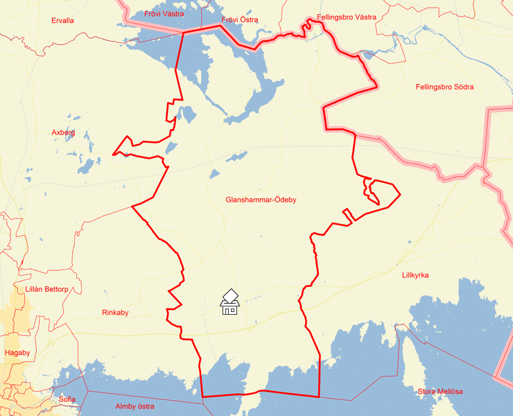 Karta över Glanshammar-Ödeby