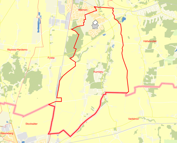 Karta över Kumlaby