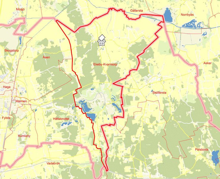 Karta över Ekeby-Kvarntorp
