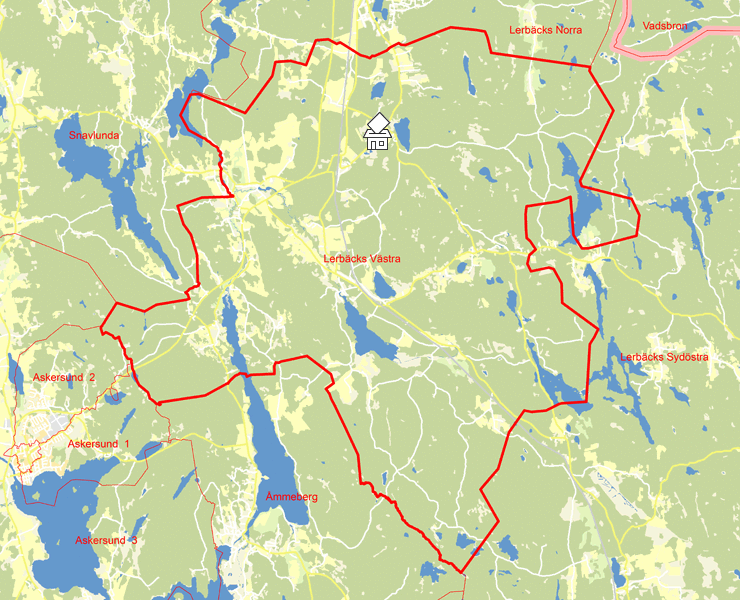Karta över Lerbäcks Västra