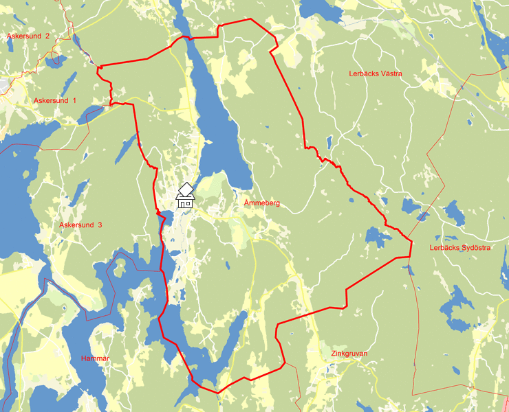 Karta över Åmmeberg