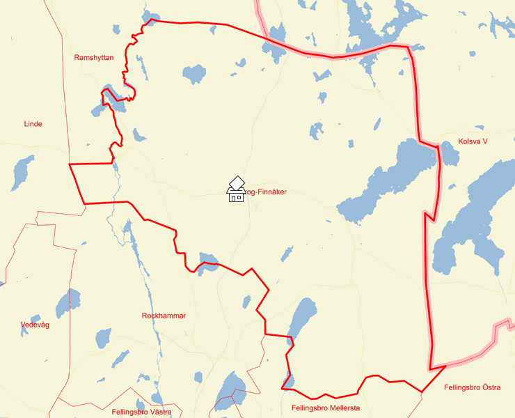 Karta över Pilkrog-Finnåker