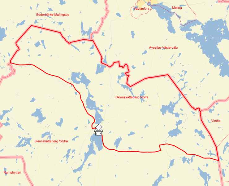 Karta över Skinnskatteberg Norra