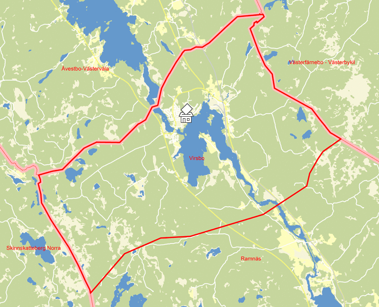 Karta över Virsbo