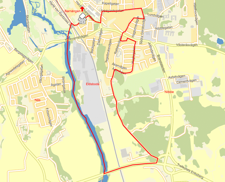 Karta över Eldsboda
