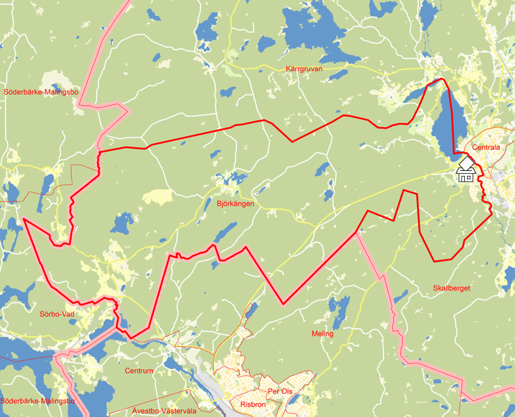Karta över Björkängen